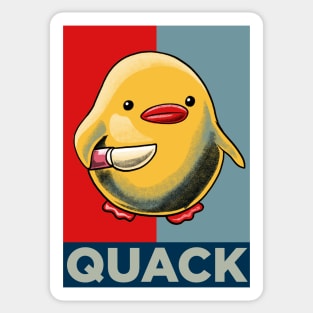 Duck with Knife Meme Sticker